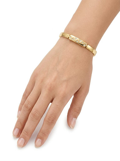 Celestial Horizon Gold Plated Bracelet Length 7.3" 18.5 cm