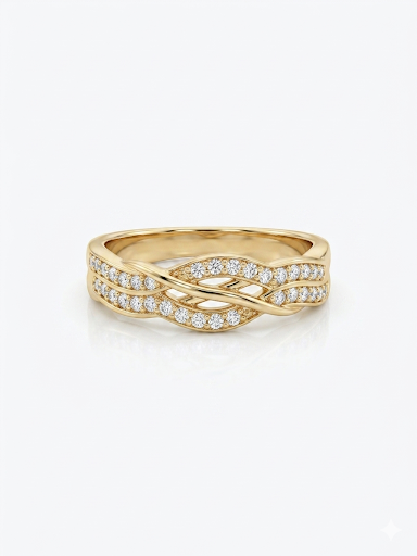 Infinity Design Gold Plated Ring Size 6