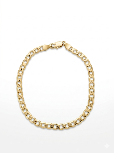Polished Heritage Gold Plated Bracelet Length 7.6" 19 cm