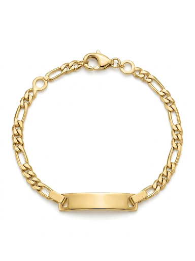 Iconic Gold Plated ID Bracelet Length 6.6" 16.7 cm