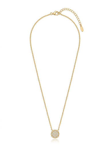 Medallion Pendant Gold Plated Necklace Length 19.6" 50 cm