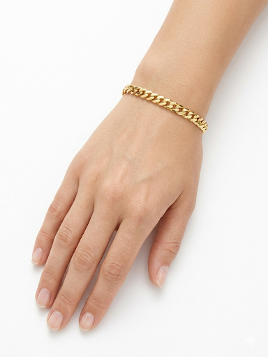 Heritage Gold Plated Loop Bracelet Length 8.5" 22 cm