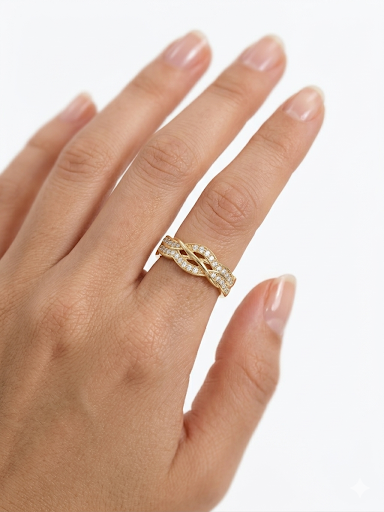 Infinity Design Gold Plated Ring Size 6