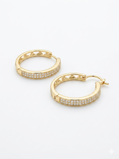 Celestial Orbit Gold Plated Earrings